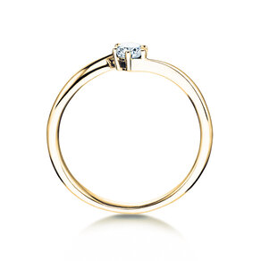 Verlobungsring Devotion in 14K Gelbgold mit Labordiamant 0,25ct E/VS