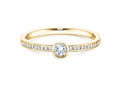 Verlobungsring Eternal Pavé in 14K Gelbgold mit Diamanten 0,70ct G/SI