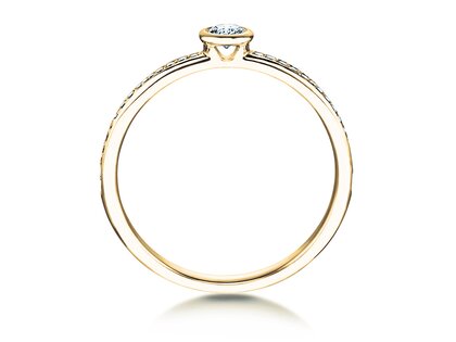 Verlobungsring Eternal Pavé in 14K Gelbgold mit Diamanten 0,70ct G/SI