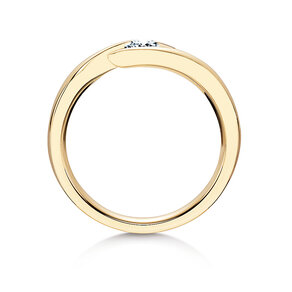 Verlobungsring Twist in 9K Gelbgold mit Diamant 0,30ct H/SI