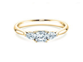 Verlobungsring Vivid Asscher in 14K Gelbgold mit Diamanten 0,53ct G/SI