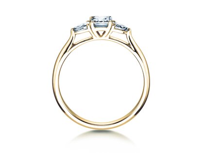 Verlobungsring Vivid Asscher in 14K Gelbgold mit Diamanten 0,53ct G/SI