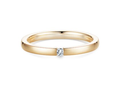 Verlobungsring Infinity in 14K Gelbgold mit Diamant 0,03ct H/SI