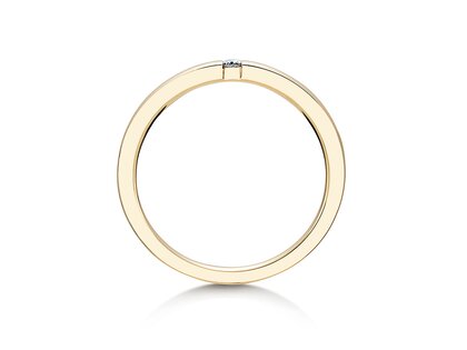 Verlobungsring Infinity in 14K Gelbgold mit Diamant 0,03ct H/SI