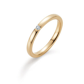 Verlobungsring Infinity in 14K Gelbgold mit Diamant 0,03ct H/SI