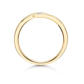 Verlobungsring Twist in 14K Gelbgold mit Diamant 0,05ct H/SI