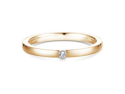 Verlobungsring Infinity in 14K Gelbgold mit Diamant 0,07ct H/SI