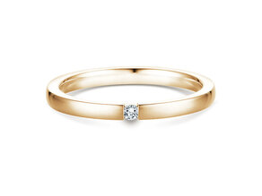 Verlobungsring Infinity in 14K Gelbgold mit Diamant 0,07ct H/SI