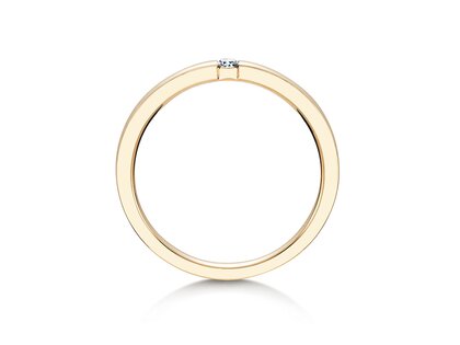 Verlobungsring Infinity in 14K Gelbgold mit Diamant 0,07ct H/SI
