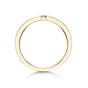 Verlobungsring Infinity in 14K Gelbgold mit Diamant 0,07ct H/SI