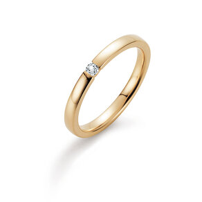 Verlobungsring Infinity in 14K Gelbgold mit Diamant 0,07ct H/SI