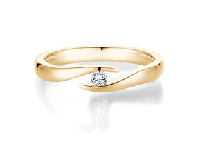 Verlobungsring Twist in 14K Gelbgold mit Diamant 0,07ct H/SI