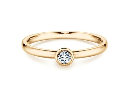 Verlobungsring Eternal in 14K Gelbgold mit Diamant 0,10ct H/SI
