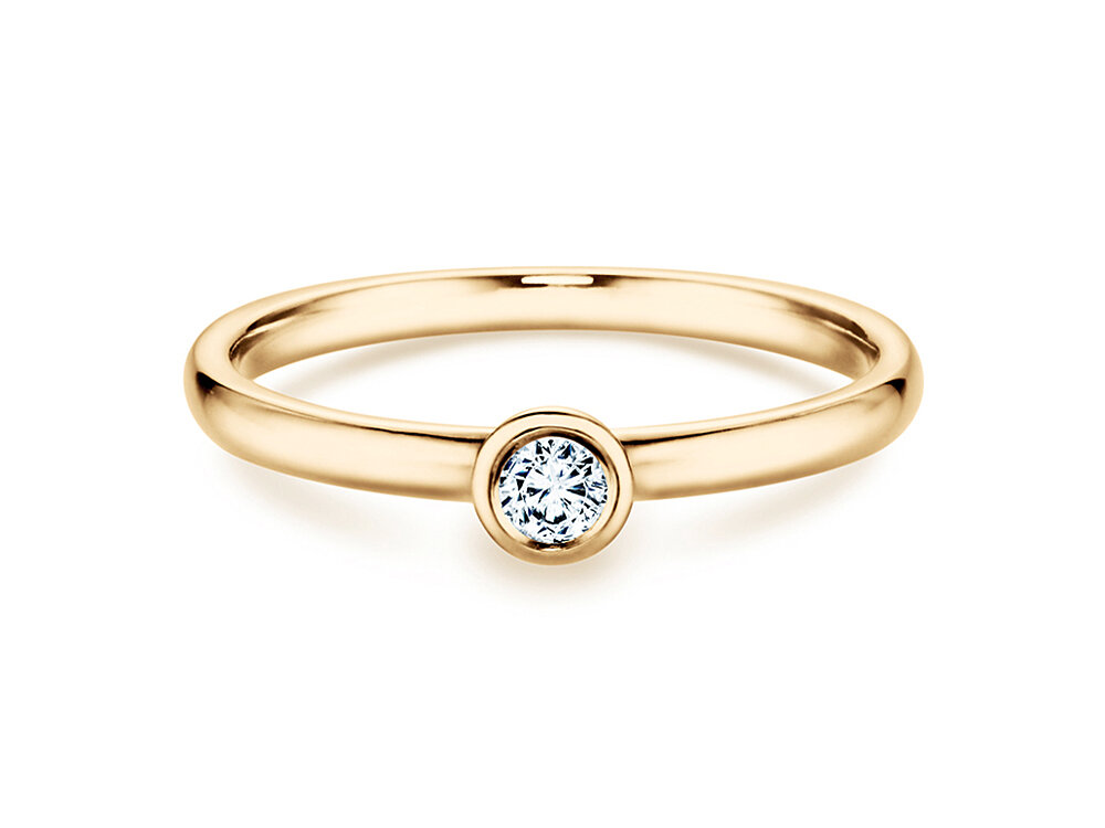 Verlobungsring Eternal in 18K Gelbgold mit Diamant 0,10ct G/SI
