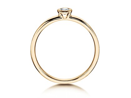 Verlobungsring Eternal in 14K Gelbgold mit Diamant 0,10ct H/SI