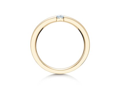 Verlobungsring Infinity in 18K Gelbgold mit Diamant 0,10ct H/SI