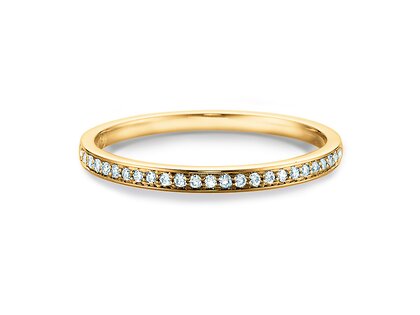 Verlobungsring Alliance in 18K Gelbgold mit Diamanten 0,125ct G/SI