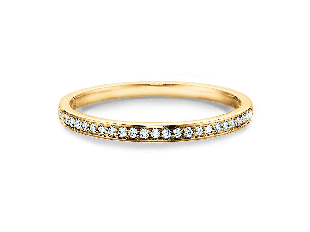 Verlobungsring Alliance in 18K Gelbgold mit Diamanten 0,125ct G/SI