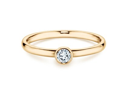 Verlobungsring Eternal in 14K Gelbgold mit Diamant 0,15ct H/SI