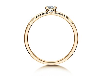 Verlobungsring Eternal in 14K Gelbgold mit Diamant 0,15ct H/SI