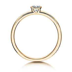 Verlobungsring Eternal in 14K Gelbgold mit Diamant 0,15ct H/SI