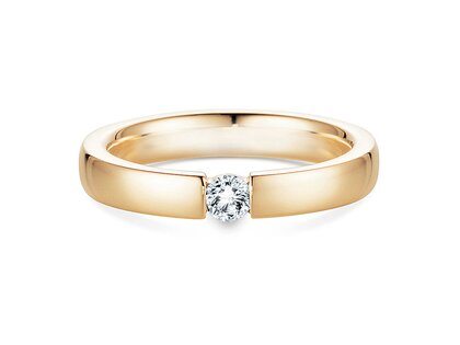 Verlobungsring Infinity in 14K Gelbgold mit Diamant 0,15ct H/SI
