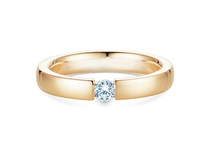 Verlobungsring Infinity in 14K Gelbgold mit Diamant 0,15ct H/SI