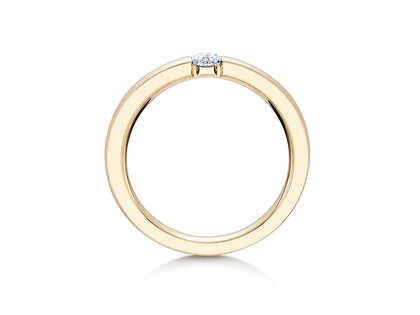 Verlobungsring Infinity in 14K Gelbgold mit Diamant 0,15ct H/SI