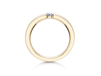 Verlobungsring Infinity in 14K Gelbgold mit Diamant 0,15ct H/SI