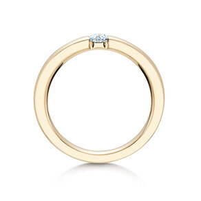 Verlobungsring Infinity in 14K Gelbgold mit Diamant 0,15ct H/SI
