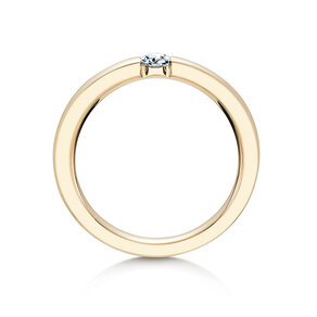 Verlobungsring Infinity in 14K Gelbgold mit Diamant 0,15ct H/SI