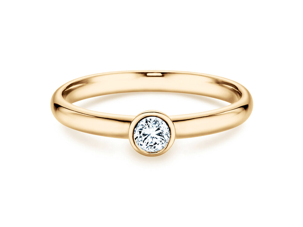 Verlobungsring Eternal in 14K Gelbgold mit Diamant 0,20ct G/SI