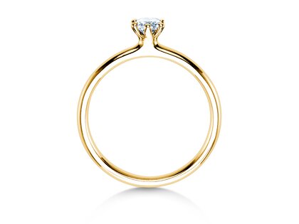 Verlobungsring Classic 6 in 18K Gelbgold mit Labordiamant 0,25ct D/IF