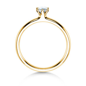 Verlobungsring Classic 6 in 18K Gelbgold mit Labordiamant 0,25ct D/IF