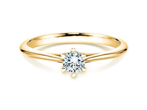 Verlobungsring Heaven 6 in 14K Gelbgold mit Labordiamant 0,25ct E/VS
