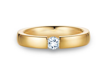 Verlobungsring Infinity in 18K Gelbgold mit Diamant 0,30ct H/SI