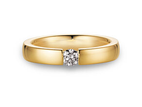 Verlobungsring Infinity in 14K Gelbgold mit Diamant 0,25ct G/SI