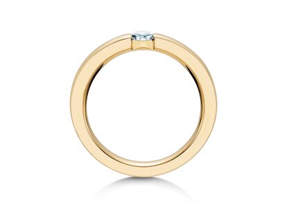 Verlobungsring Infinity in 18K Gelbgold mit Diamant 0,30ct H/SI
