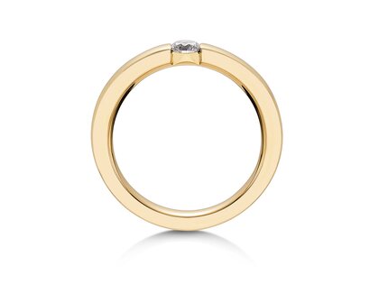 Verlobungsring Infinity in 14K Gelbgold mit Diamant 0,25ct G/SI
