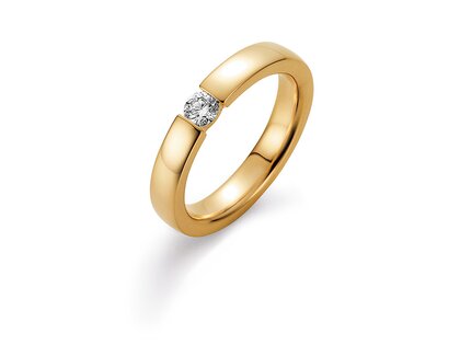 Verlobungsring Infinity in 14K Gelbgold mit Diamant 0,25ct G/SI