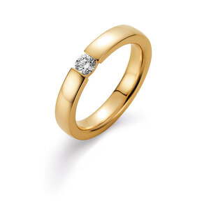 Verlobungsring Infinity in 14K Gelbgold mit Diamant 0,25ct G/SI