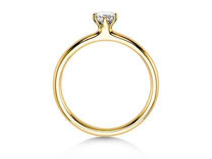 Verlobungsring Classic 6 in 14K Gelbgold mit Diamant 0,40ct H/SI