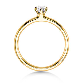 Verlobungsring Classic 6 in 14K Gelbgold mit Diamant 0,40ct H/SI