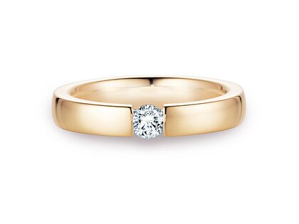 Verlobungsring Infinity in 18K Gelbgold mit Diamant 0,40ct H/SI