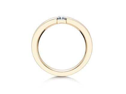 Verlobungsring Infinity in 18K Gelbgold mit Diamant 0,40ct H/SI