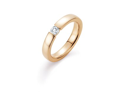 Verlobungsring Infinity in 18K Gelbgold mit Diamant 0,40ct H/SI