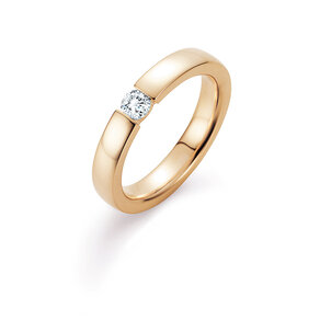 Verlobungsring Infinity in 18K Gelbgold mit Diamant 0,40ct H/SI