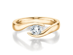 Verlobungsring Twist in 18K Gelbgold mit Diamant 0,40ct H/SI