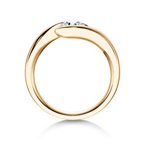 Verlobungsring Twist in 18K Gelbgold mit Diamant 0,40ct H/SI