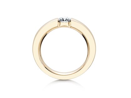 Verlobungsring Infinity in 14K Gelbgold mit Labordiamant 0,50ct E/VS